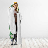Cook Islands Rugby League Hooded Blanket Avaiki Tatau Tribal Motifs Black Color - Polynesian Pride