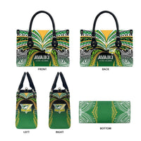 Cook Islands Rugby League Leather Bag Avaiki Tatau Tribal Motifs Black Color LT03 - Polynesian Pride