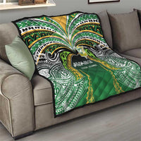 Cook Islands Rugby League Quilt Avaiki Tatau Tribal Motifs Black Color LT03 - Polynesian Pride