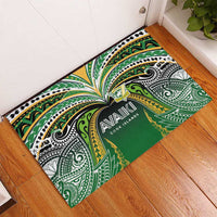 Cook Islands Rugby League Rubber Doormat Avaiki Tatau Tribal Motifs Black Color LT03 - Polynesian Pride