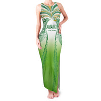 Custom Cook Islands Rugby League Family Matching Tank Maxi Dress and Hawaiian Shirt Avaiki Tatau Tribal Motifs White Color LT03 Mom's Dress White - Polynesian Pride