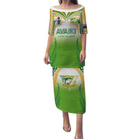 Custom Cook Islands Rugby League Puletasi Avaiki Tatau Tribal Motifs White Color LT03 Long Dress White - Polynesian Pride