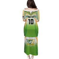 Custom Cook Islands Rugby League Puletasi Avaiki Tatau Tribal Motifs White Color LT03 - Polynesian Pride