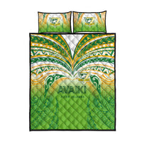 Cook Islands Rugby League Quilt Bed Set Avaiki Tatau Tribal Motifs White Color LT03 - Polynesian Pride