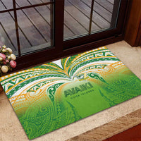 Cook Islands Rugby League Rubber Doormat Avaiki Tatau Tribal Motifs White Color LT03 - Polynesian Pride