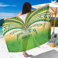 Cook Islands Rugby League Sarong Avaiki Tatau Tribal Motifs White Color LT03 One Size 44 x 66 inches White - Polynesian Pride