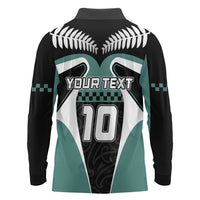 Custom New Zealand Bicycle 2025 Long Sleeve Polo Shirt LT03 - Polynesian Pride