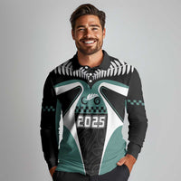 Custom New Zealand Bicycle 2025 Long Sleeve Polo Shirt LT03 - Polynesian Pride