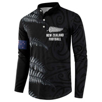 Custom New Zealand Football-Towards World Cup 2026 Button Sweatshirt LT03 - Polynesian Pride