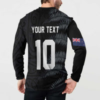Custom New Zealand Football-Towards World Cup 2026 Button Sweatshirt LT03 - Polynesian Pride