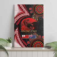 Tonga and Australia ANZAC Day Canvas Wall Art Aboriginal and Ngatu Art Pattern - Gallipoli Lest We Forget