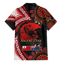 Tonga and Australia ANZAC Day Family Matching Mermaid Dress and Hawaiian Shirt Aboriginal and Ngatu Art Pattern - Gallipoli Lest We Forget