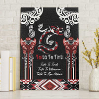 Aotearoa Toitu Te Tiriti-Maori Taniwha Canvas Wall Art Toitu Te Whenua Toitu Te Reo Maori