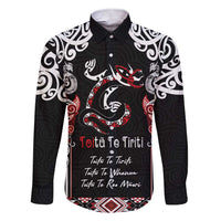 Aotearoa Toitu Te Tiriti-Maori Taniwha Family Matching Short Sleeve Bodycon Dress and Hawaiian Shirt Toitu Te Whenua Toitu Te Reo Maori