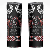 Aotearoa Toitu Te Tiriti-Maori Taniwha Skinny Tumbler Toitu Te Whenua Toitu Te Reo Maori