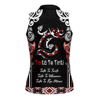 Aotearoa Toitu Te Tiriti-Maori Taniwha Women Sleeveless Polo Shirt Toitu Te Whenua Toitu Te Reo Maori
