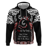 Aotearoa Toitu Te Tiriti-Maori Taniwha Zip Hoodie Toitu Te Whenua Toitu Te Reo Maori