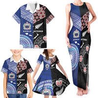 Personalised Aotearoa and Samoa Together Family Matching Tank Maxi Dress and Hawaiian Shirt Tatau Art Tattoos-Taniko and Tukutuku with Maori Pattern LT03 - Polynesian Pride