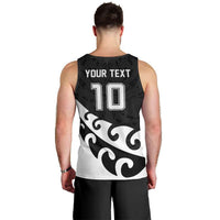 Custom NZ Rugby Men Tank Top Koru and Silver Fern Sporty Style