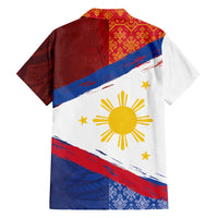 Philippines National Flag Day Hawaiian Shirt Polynesian and Yakan Tattoo Brush Style