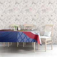 Philippines National Flag Day Tablecloth Polynesian and Yakan Tattoo Brush Style