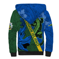 Solomon Island Crocodile and Shark Sherpa Hoodie Polynesian Pattern LT03 - Polynesian Pride