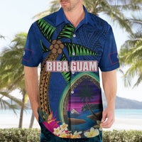 Guam Liberation Day 80th Anniversary Hawaiian Shirt Palm Tree and Seal Artwork Hibiscus Polynesian Pattern LT03 - Polynesian Pride