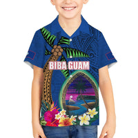 Guam Liberation Day 80th Anniversary Hawaiian Shirt Palm Tree and Seal Artwork Hibiscus Polynesian Pattern LT03 - Polynesian Pride