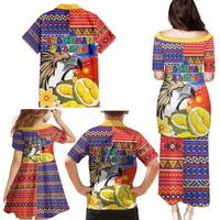 Philippines Kadayawan Family Matching Puletasi and Hawaiian Shirt Filipino Eagle Durian with Polynesian and Igorots Pattern
