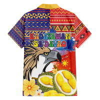 Philippines Kadayawan Hawaiian Shirt Filipino Eagle Durian with Polynesian and Igorots Pattern