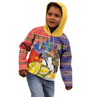 Philippines Kadayawan Kid Hoodie Filipino Eagle Durian with Polynesian and Igorots Pattern LT03 - Polynesian Pride