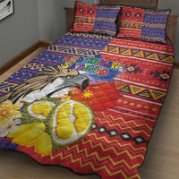 Philippines Kadayawan Quilt Bed Set Filipino Eagle Durian with Polynesian and Igorots Pattern LT03 - Polynesian Pride