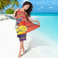 Philippines Kadayawan Sarong Filipino Eagle Durian with Polynesian and Igorots Pattern LT03 - Polynesian Pride
