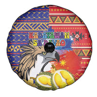 Philippines Kadayawan Spare Tire Cover Filipino Eagle Durian with Polynesian and Igorots Pattern LT03 - Polynesian Pride