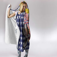 Hawaii and United States Together Hooded Blanket Seal of Hawaii and Bald Eagle LT03 - Polynesian Pride