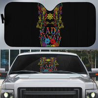 Philippines Kadayawan Festival Auto Sun Shade Polynesian Tribal Art Barong Style LT03 Black - Polynesian Pride