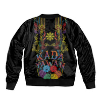 Philippines Kadayawan Festival Bomber Jacket Polynesian Tribal Art Barong Style LT03 - Polynesian Pride