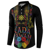 Philippines Kadayawan Festival Button Sweatshirt Polynesian Tribal Art Barong Style LT03 - Polynesian Pride