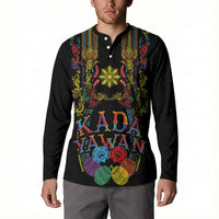 Philippines Kadayawan Festival Button Sweatshirt Polynesian Tribal Art Barong Style LT03 - Polynesian Pride