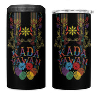 Philippines Kadayawan Festival 4 in 1 Can Cooler Tumbler Polynesian Tribal Art Barong Style LT03 One Size: 16 oz Black - Polynesian Pride