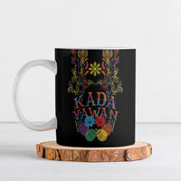 Philippines Kadayawan Festival Ceramic Mug Polynesian Tribal Art Barong Style LT03 Black - Polynesian Pride