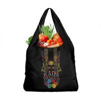 Philippines Kadayawan Festival Grocery Bag Polynesian Tribal Art Barong Style LT03 1-pack One Size Black - Polynesian Pride