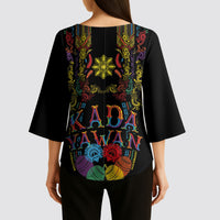 Philippines Kadayawan Festival Kimono Sleeve Blouse Polynesian Tribal Art Barong Style LT03 - Polynesian Pride