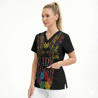 Philippines Kadayawan Festival Scrub Top Polynesian Tribal Art Barong Style LT03 - Polynesian Pride