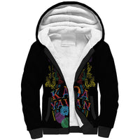 Philippines Kadayawan Festival Sherpa Hoodie Polynesian Tribal Art Barong Style LT03 Unisex Black - Polynesian Pride