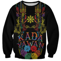 Philippines Kadayawan Festival Sweatshirt Polynesian Tribal Art Barong Style LT03 Unisex Black - Polynesian Pride