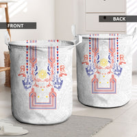 Philippines Barong Style Laundry Basket Polynesian Kakau Art Tattoos with Tribal Filipino Sun LT03 - Polynesian Pride