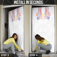 Philippines Barong Style Door Cover Polynesian Kakau Art Tattoos with Tribal Filipino Sun LT03 - Polynesian Pride