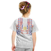 Philippines Barong Style Kid T Shirt Polynesian Kakau Art Tattoos with Tribal Filipino Sun LT03 - Polynesian Pride
