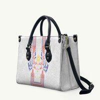 Philippines Barong Style Leather Bag Polynesian Kakau Art Tattoos with Tribal Filipino Sun LT03 White - Polynesian Pride